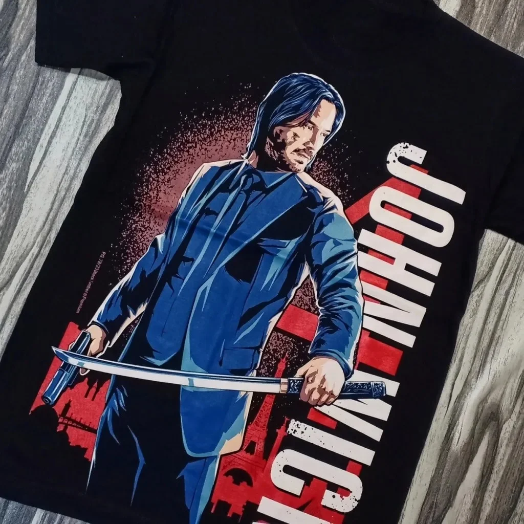 John Wick Chapter 4 Katana Sword Graphic T-Shirt Cotton Men Women Streetwear Tee