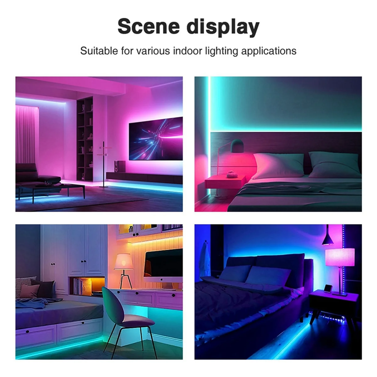 【سعر ساخن】وحدة تحكم بشريط إضاءة LED WiFi 5 في 1، تطبيق Tuya، صوت وجهاز تحكم عن بعد RF 2.4G مدعوم مثالي للإضاءة المنزلية