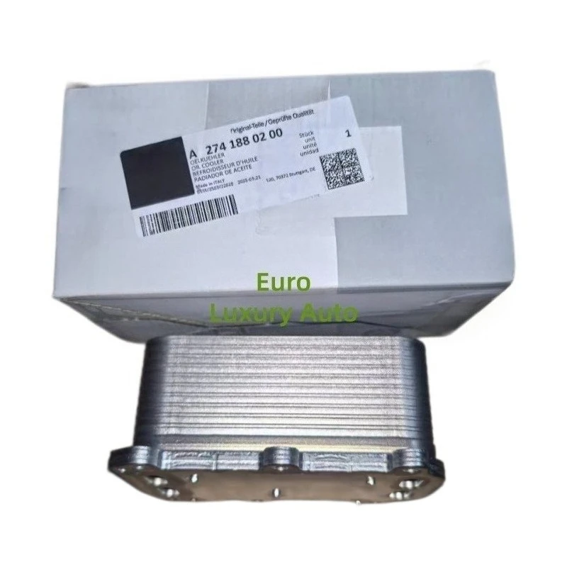 Original Engine Oil Cooler A2741880200 for Mercedes‑Benz C‑Class C205 S205 W205, GLC C253 X253 2.0 200 4‑matic