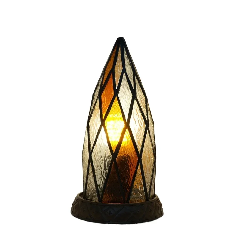 

Art stained glass lamp romantic home decoration diamond crystal bullet night lamp desk lamp