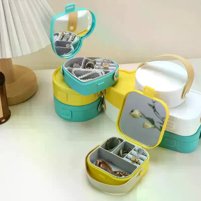 

Портативная коробка для хранения ювелирных изделий, органайзер для путешествий, футляр для ювелирных изделий, ПП, серьги, ожерелье, кольцо, органайзер для ювелирных изделий, дисплей