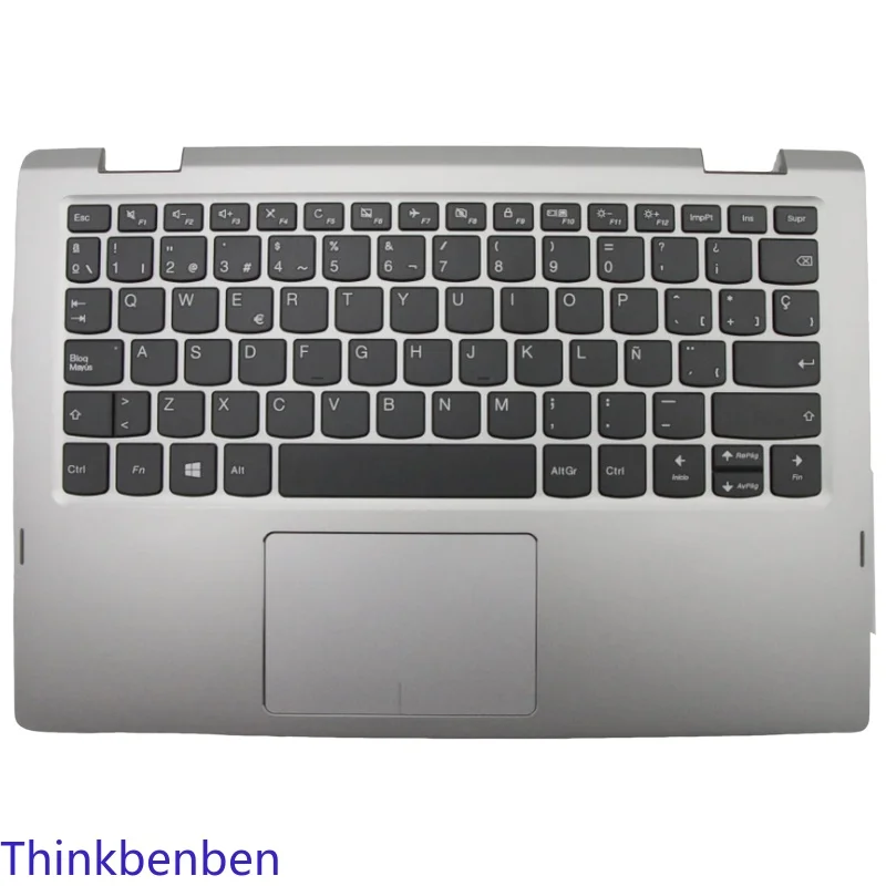 ES Spanish Mineral Gray Keyboard Upper Case Palmrest Shell Cover For Lenovo Ideapad Yoga 330 Flex 6 11 11IGM 5CB0Q81405