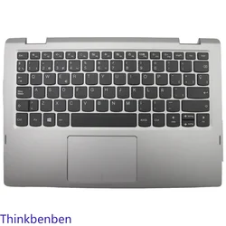 ES Spanish Mineral Gray Keyboard Upper Case Palmrest Shell Cover For Lenovo Ideapad Yoga 330 Flex 6 11 11IGM 5CB0Q81405