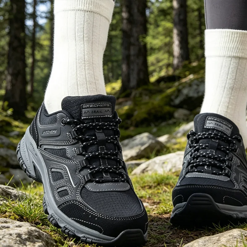 Skechers Women Hiking Shoes, Outdoor Non-slip Breathable Trekking Shoes 180022W-BKCC