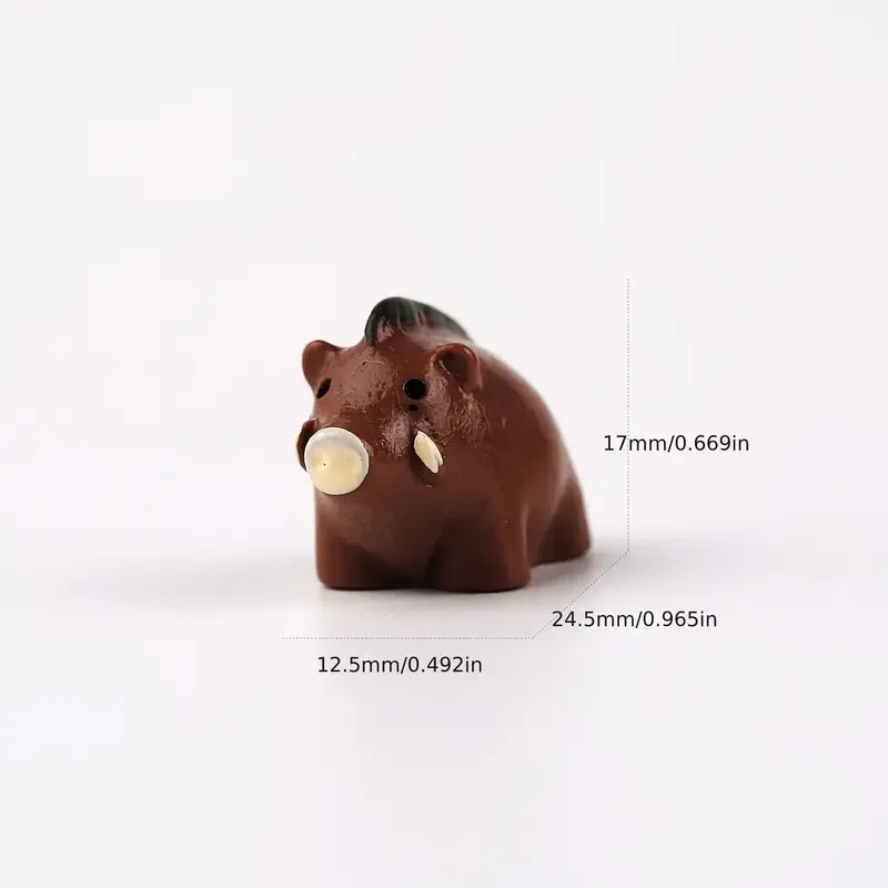 5/10 Pcs Miniature Wild Boar Figurines, Fairy Garden Plant Accessories, Micro Landscape DIY Craft Project Home Decorations - Image 3