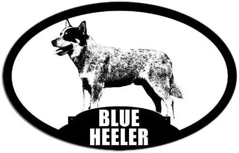 Oval Blue Heeler Silhouette 3M Reflective Sticker| Dog Breed Decal ACD Cattle Car Accessories Motorcycle Goods Exterior Stickers