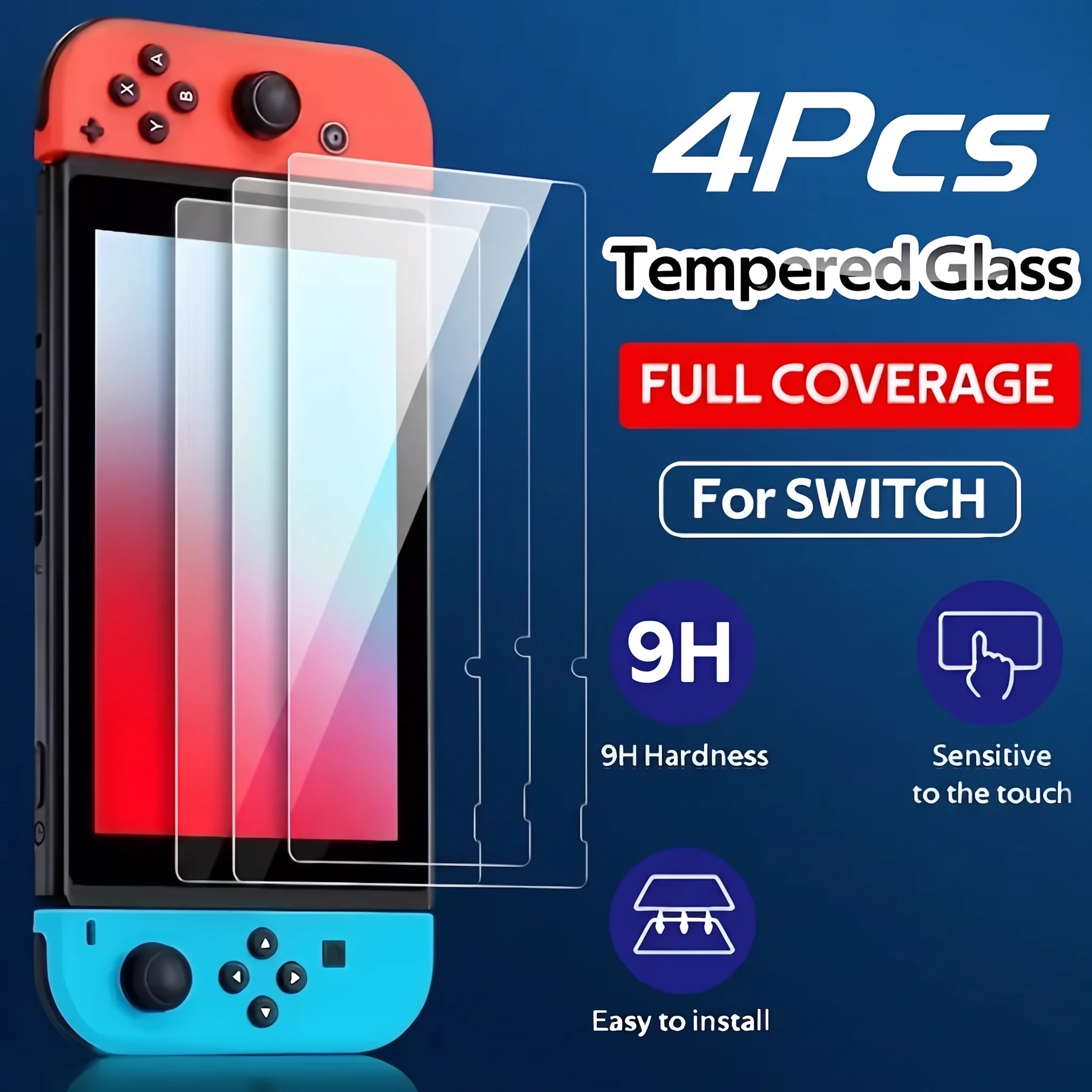 Tempered Glass Screen Protector for All Nintendo Switch Models – Smooth & Sensitive Touch, Fits All Versions, Essential Gaming Accessory & Holiday Gift