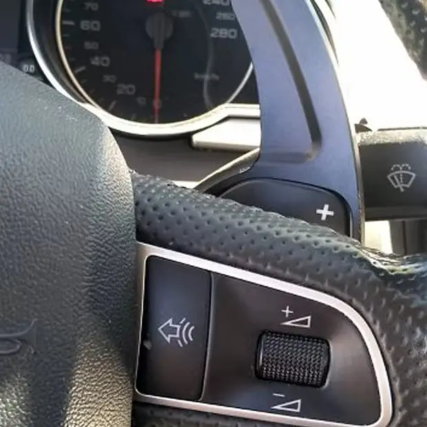 For Audi A3 A4L A5 A6 A7 A8 2Pcs Aluminum Alloy Car Steering Wheel Shift Paddle Blade Shifter Extension Auto Modification Access