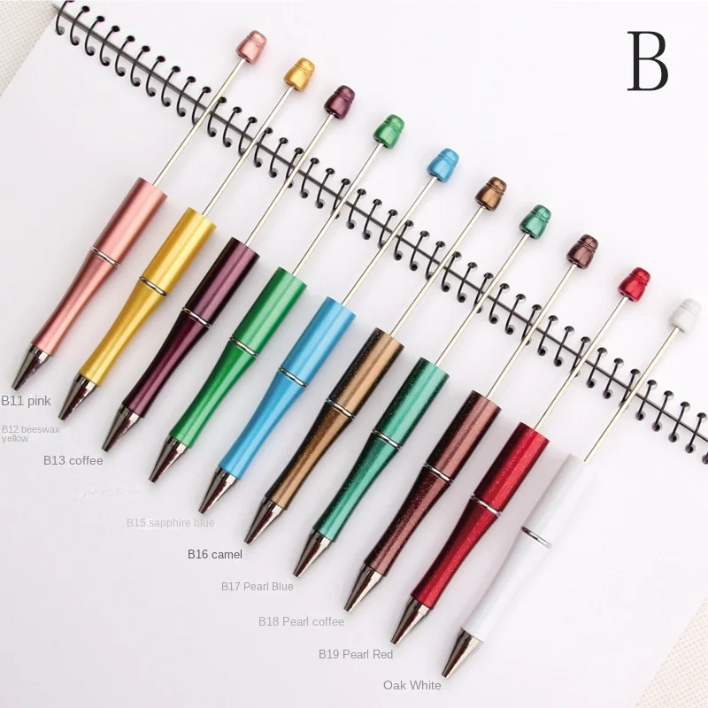 5pcs 50pcs 100pcs  Beading Pen DIY Creative Plastic Bead Pen UV Electroplating Beading Three-color Gradient Bead Pen