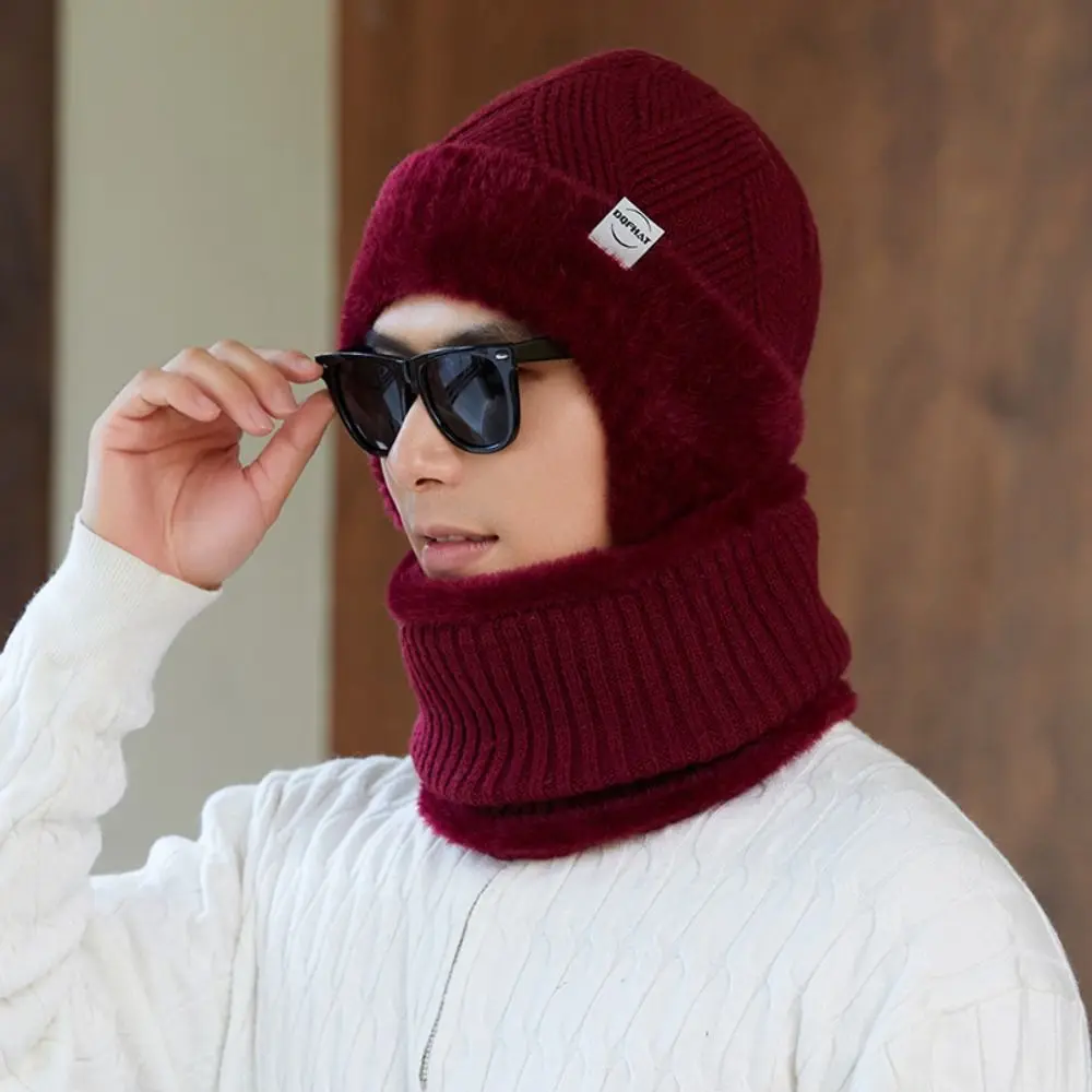 Fashion Men Gift Winter Hat Soft Knitted Winter Keep Warm Neck Scarves Skating Running Outdoor Ear Protection Sport Scarf