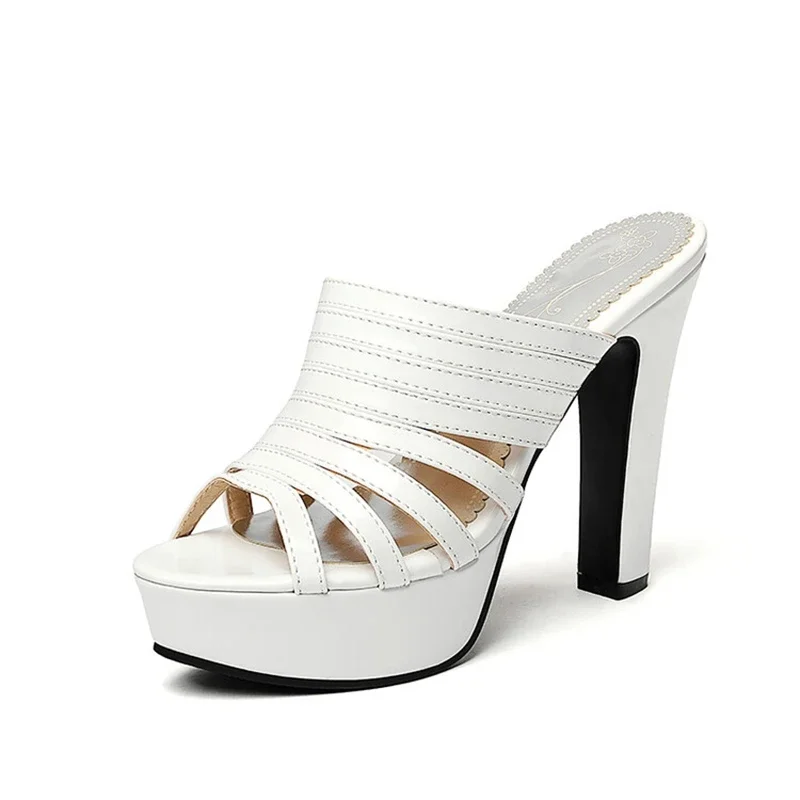 Sandalias De Mujer النساء الصنادل المفتوحة تو الذهب عالية الكعب شباشب لخارج المنزل صنادل أرضية الحفلات مضخات حجم كبير 49 50 33-47 #2