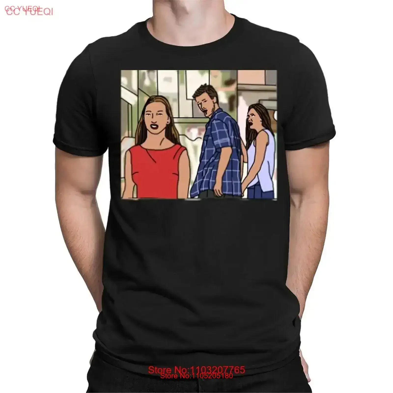 Distracted Boyfriend Meme Funny Humor Sarcasm Sarcastic T Shirt D vintage Washed Stretched Top For Everyday Wear Versatile Soft