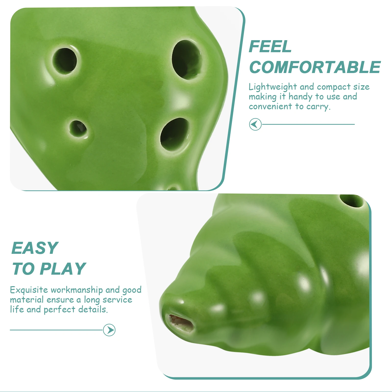 أداة سيراميك الأكرينا للمبتدئين ذات 6 فتحات، زي احترافي، رنين غني، حجم صغير، صناعة متقنة