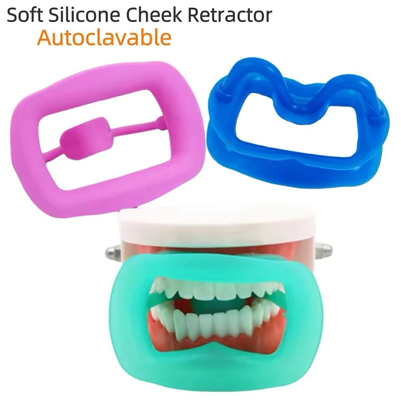 Dental Soft Silicon Lip Cheek Retractor 3D Mouth Opener Autoclave Cheek Expand 3 Colors Dentist Orthodontic Consumable Tools