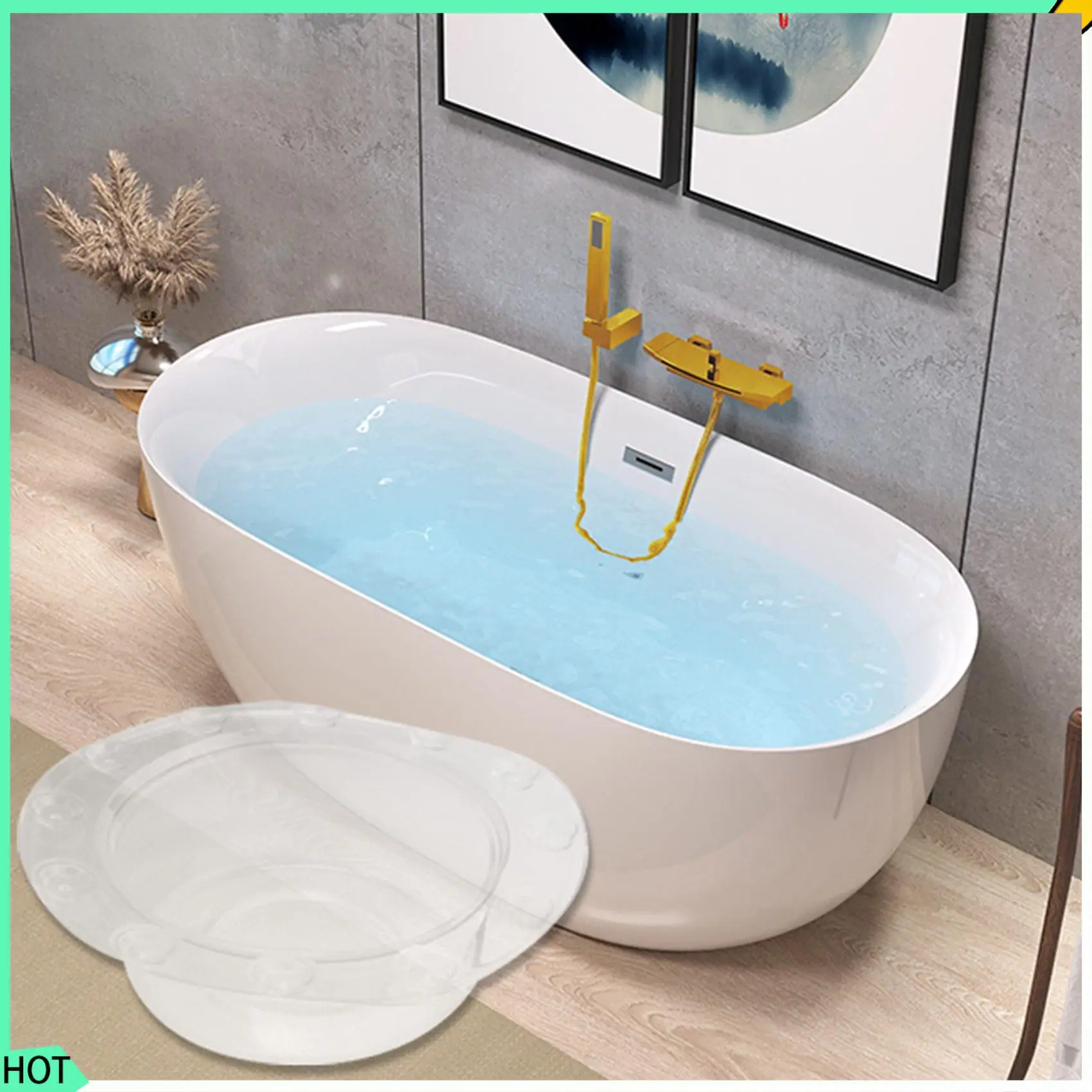 

AWAH/2 шт., сливная крышка для перелива ванны, уплотнение на присоске, пробка для ванны для более глубокой ванны, переливные сливы для ванной комнаты