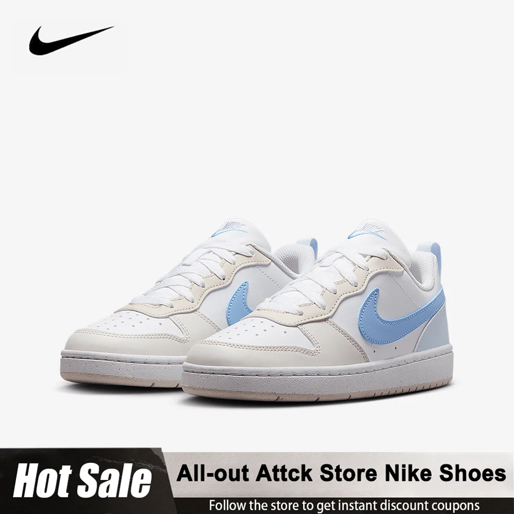

Женские низкие кроссовки Nike Court Borough в стиле ретро IB4701-141 Удобная и нескользящая спортивная обувь Прочная повседневная обувь