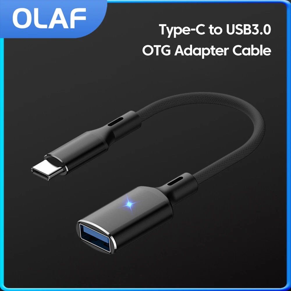 

OTG Type C to USB3.0 Adapter For iPhone 15 Phone Accessories USB Charging Converter For Xiaomi Huawei Samsung Oneplus Cellphones