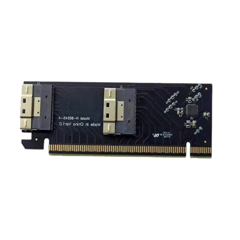 Super Deal -SFF-8654 8I Pcie 3.0/4.0 X16 To 2 Port X8 Pcie X4 X4 X4 X4 Adapter Card For SFF-8654 8I Expansion