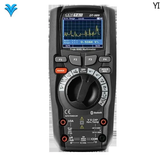 

CEM DT-989 Industrial Grade Professional Color Screen Digital Multimeter With Real Virtual Value