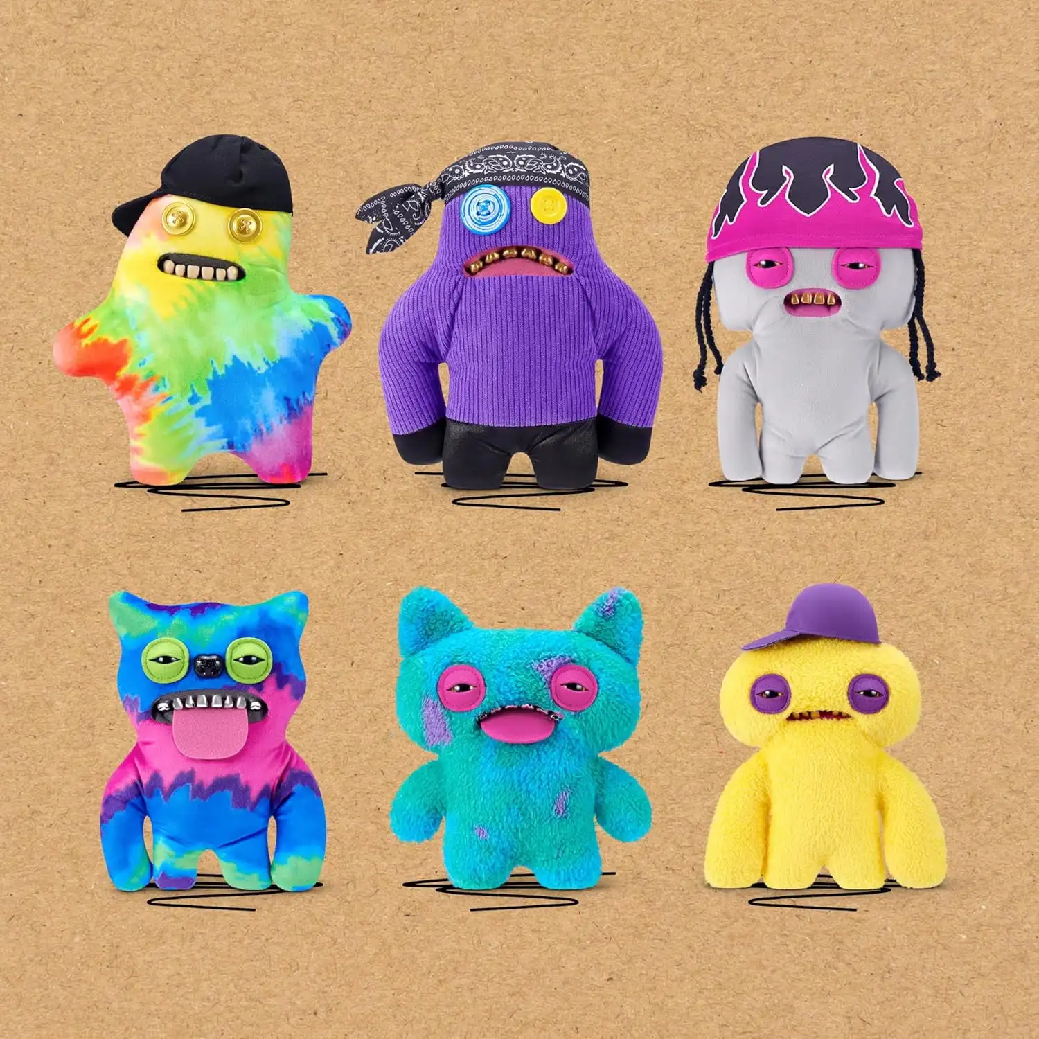 Peluche Fuggler Fugg Life, jouet amusant et moche en forme de monstre aux dents humaines, 9 pouces, animal en peluche à collectionner, doux et câlin