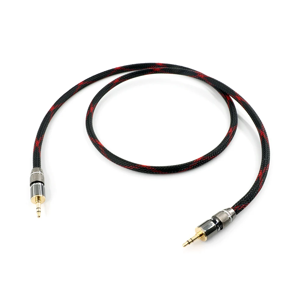 プレミアム OCC 3.5mm AUX ステレオ ケーブル - iPhone/PC/車/iPad/Xiaomi オーディオ用デュアル金メッキオス