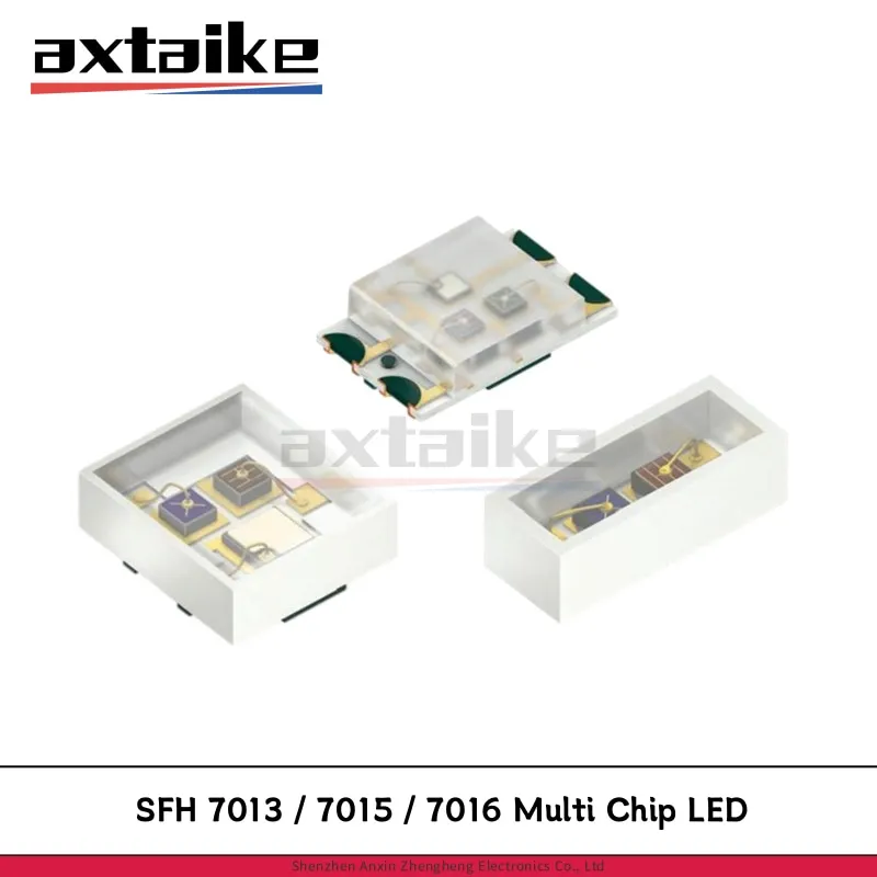 5PCS SFH 7013 / 7015 / 7016 Multi Chip LED SMD Health Monitoring IC Red (655 nm) Green (530 nm) and Infrared Emitter (940 nm)