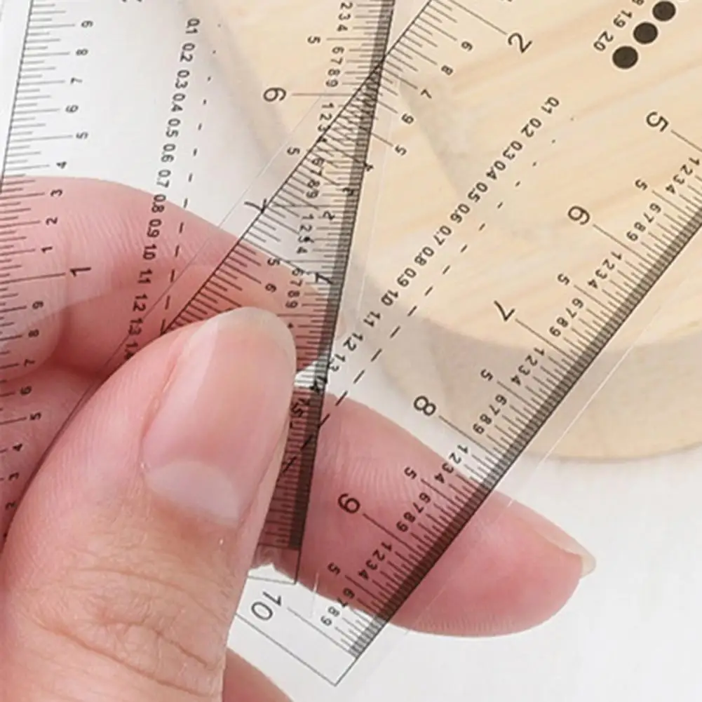 10Pcs Anti-break Nail Measuring Ruler Impressão clara Fácil de ler Nail Ruler Nail Drill Rhinestone Jóias Measuring Equipment