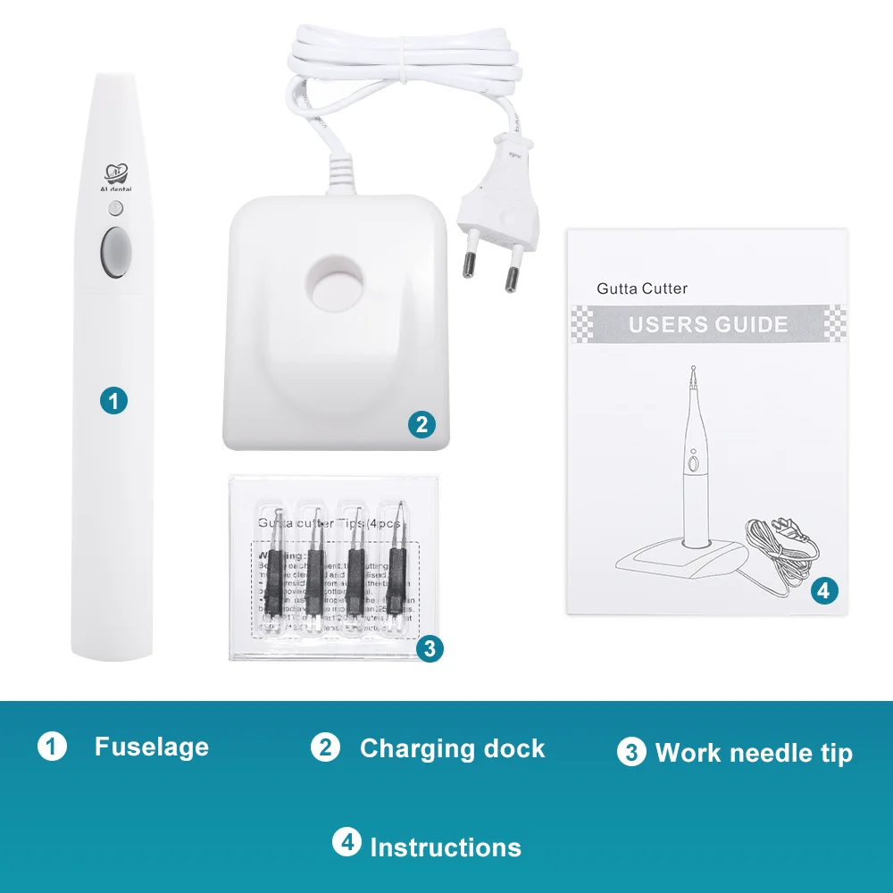 AI-Endo-CT Dental Endo Gum Tip Cutter 2-sekundowe szybkie ogrzewanie 5-sekundowe szybkie chłodzenie z 4 końcówkami igłowymi Gniazdo do