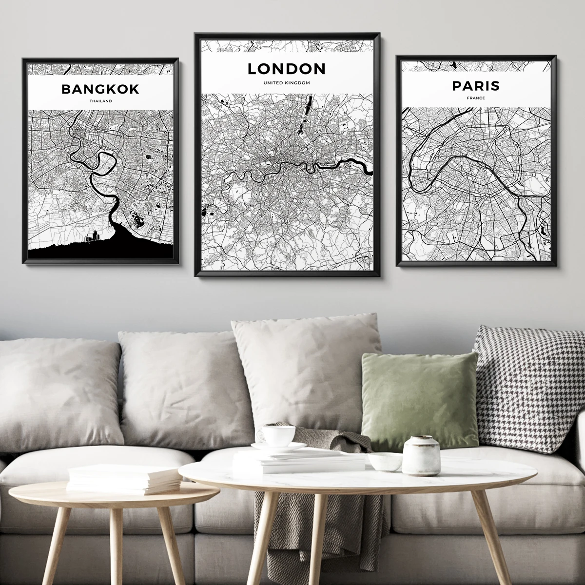 Nowoczesna czarno-biała mapa m – Star Map Poster recenzja i cena