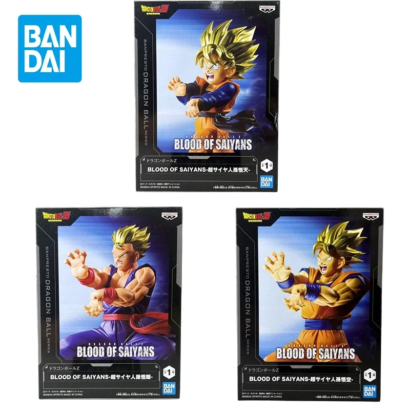 In Stock Bandai Banpresto Official Dragon Ball Z Super Saiyan Gohan Goten Anime Action Figures Model Toys desktop Ornament Gifts