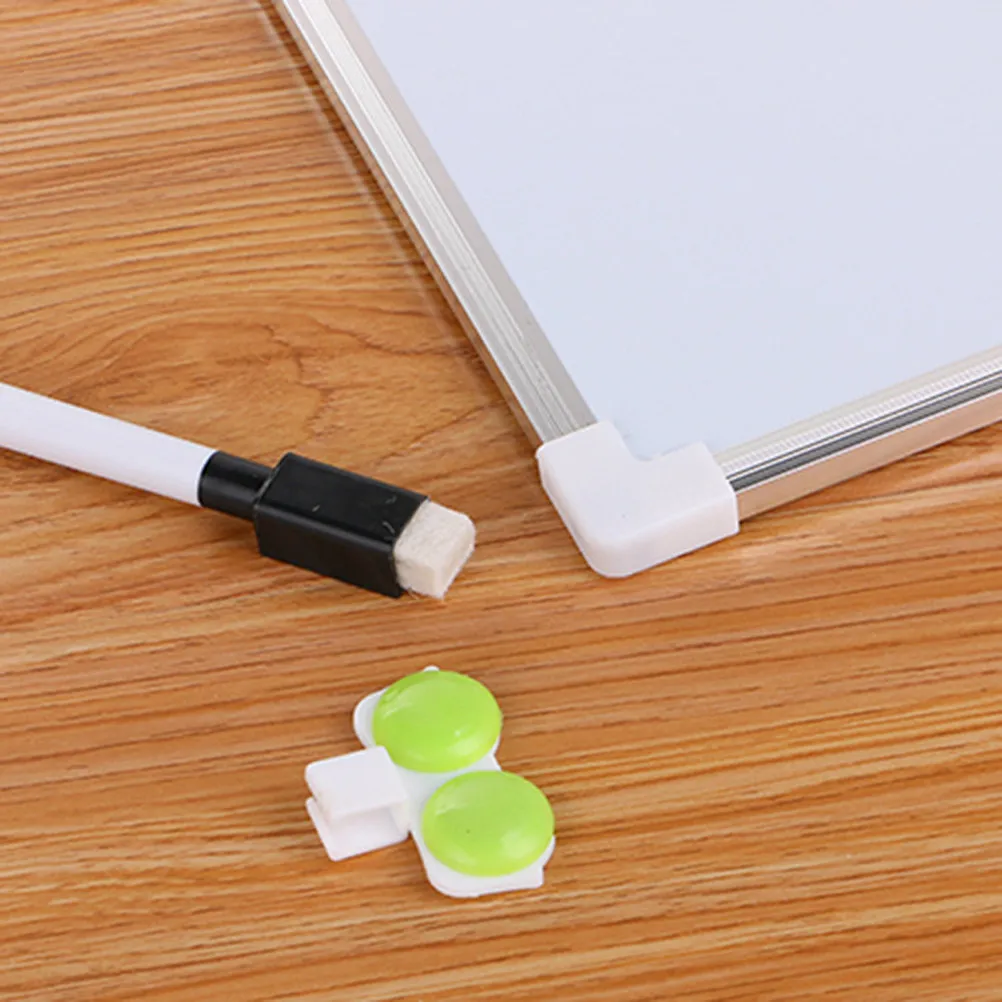 

Home Magnetic Whiteboard Double Sided Writing Board with Stickers Pen Eraser for School Office Kids Drawing Message Notebook