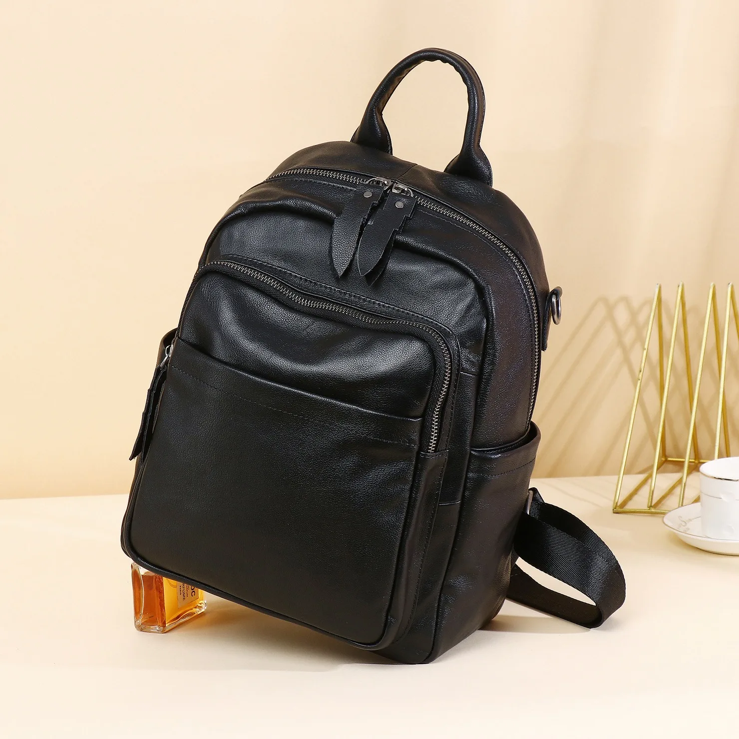 Zency Genuine Leather Women's - Leather Backpack Vintage ulasan dan harga