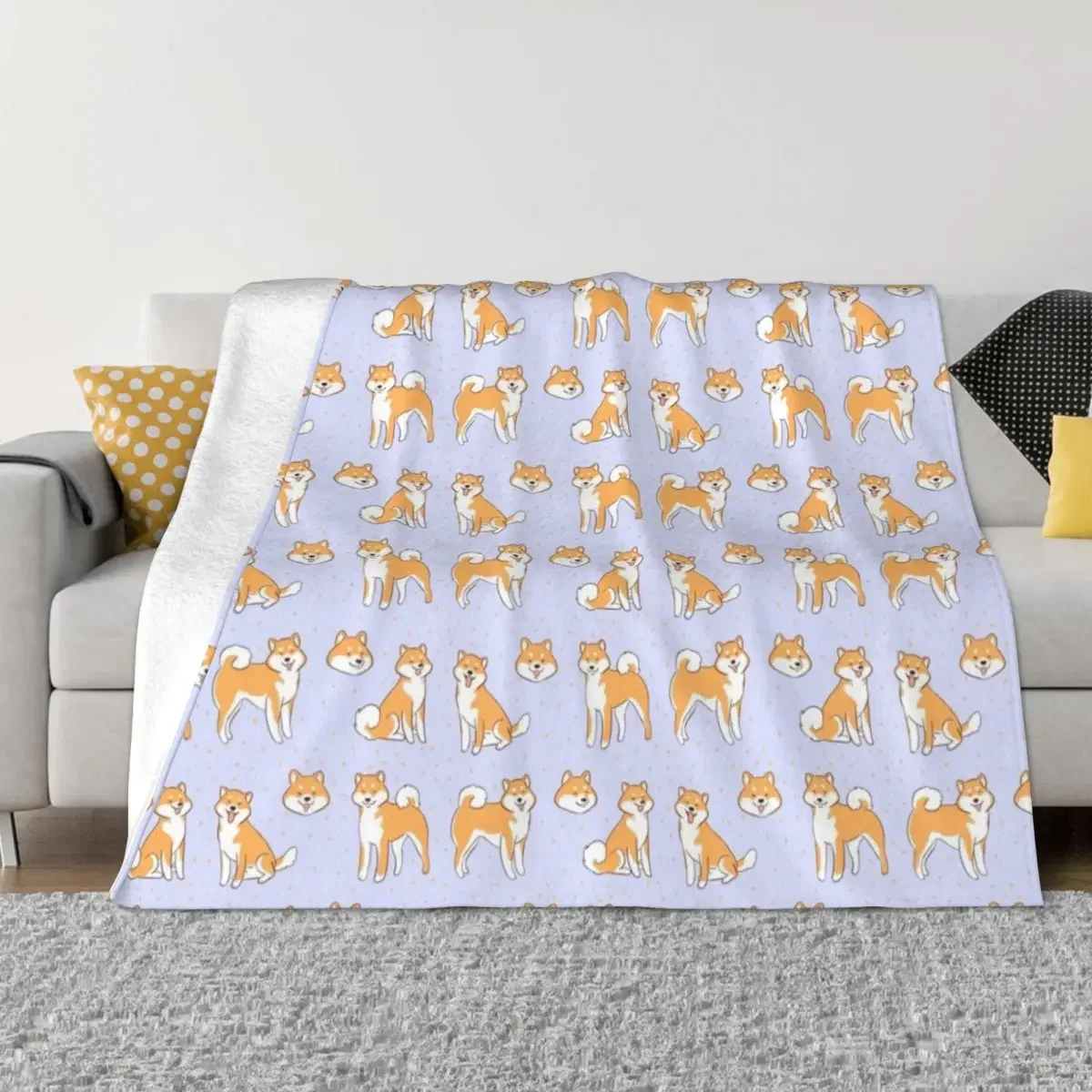 

Shiba inu cute pattern Throw Blanket Blankets Sofas Of Decoration Comforter Furry For Baby Blankets