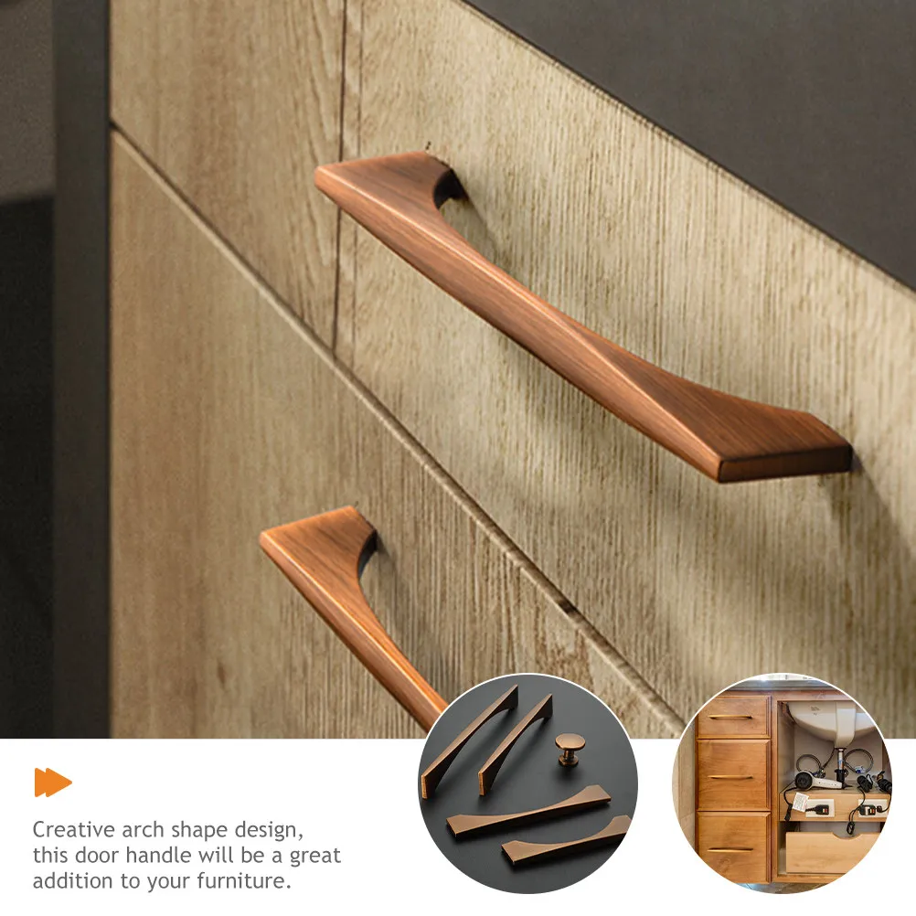 Bronze Zinc Alloy Door Handle Set – 2pcs Cabinet Pulls for Kitchen, Living Room, Wardrobe & Dresser