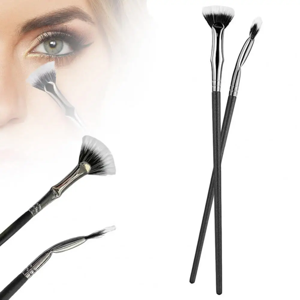 Brosse à mascara professionnelle en forme d'éventail, effet lifting naturel, cils inférieurs, non parfaitement