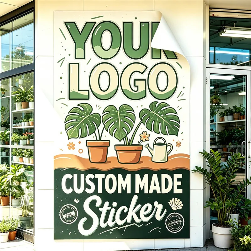 Any Size 100 cm Custom Stickers Suitable For Assisted Living Facility Barber Shop Coffee Shop Commercial Advertising Promotion