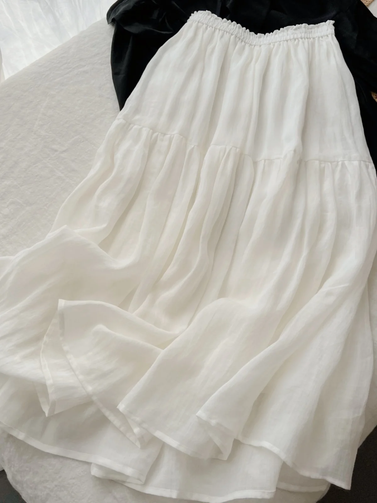 

Корейская и японская юбка-трапеция средней длины для женщин, летняя, новый дизайн, элегантная, для повседневной носки