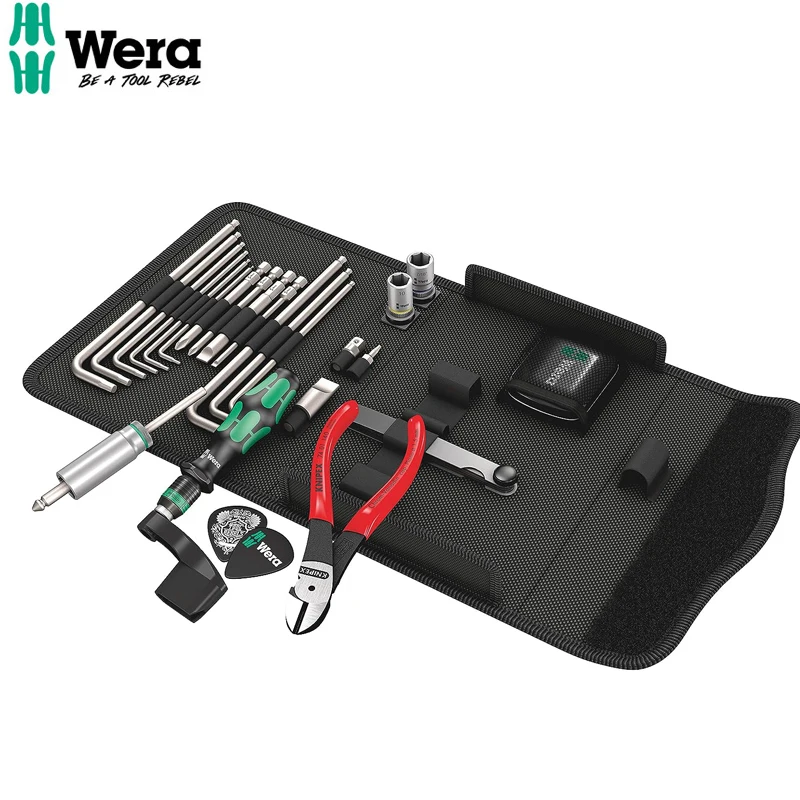 WERA 05134015001 9100 Gitarren-Werkzeugsatz Wooden Electric Guitar Repair Tool Set High Quality Materials Exquisite Workmanship