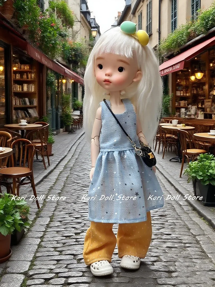 

Kari Doll Одежда и юбки Голубой сарафан брюки повседневный костюм для куклы Landazz Landoudou