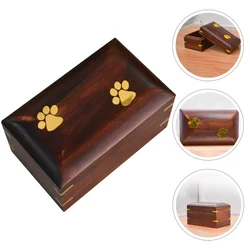 Urn Cat Pet Dog Urns Memorial Cremation Box Keepsake Wooden Resistant Wear Ceramic Lovely Accessory Compact Household Convenient