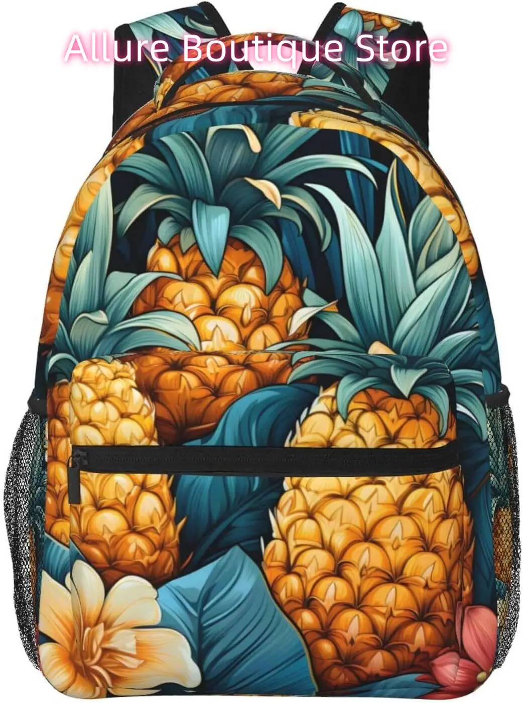 

laptop bag back to school Funny Pineapple Pattern Lightweight Laptop Backpack Lightweight Multipurpose Travel Casual Daypack Uni