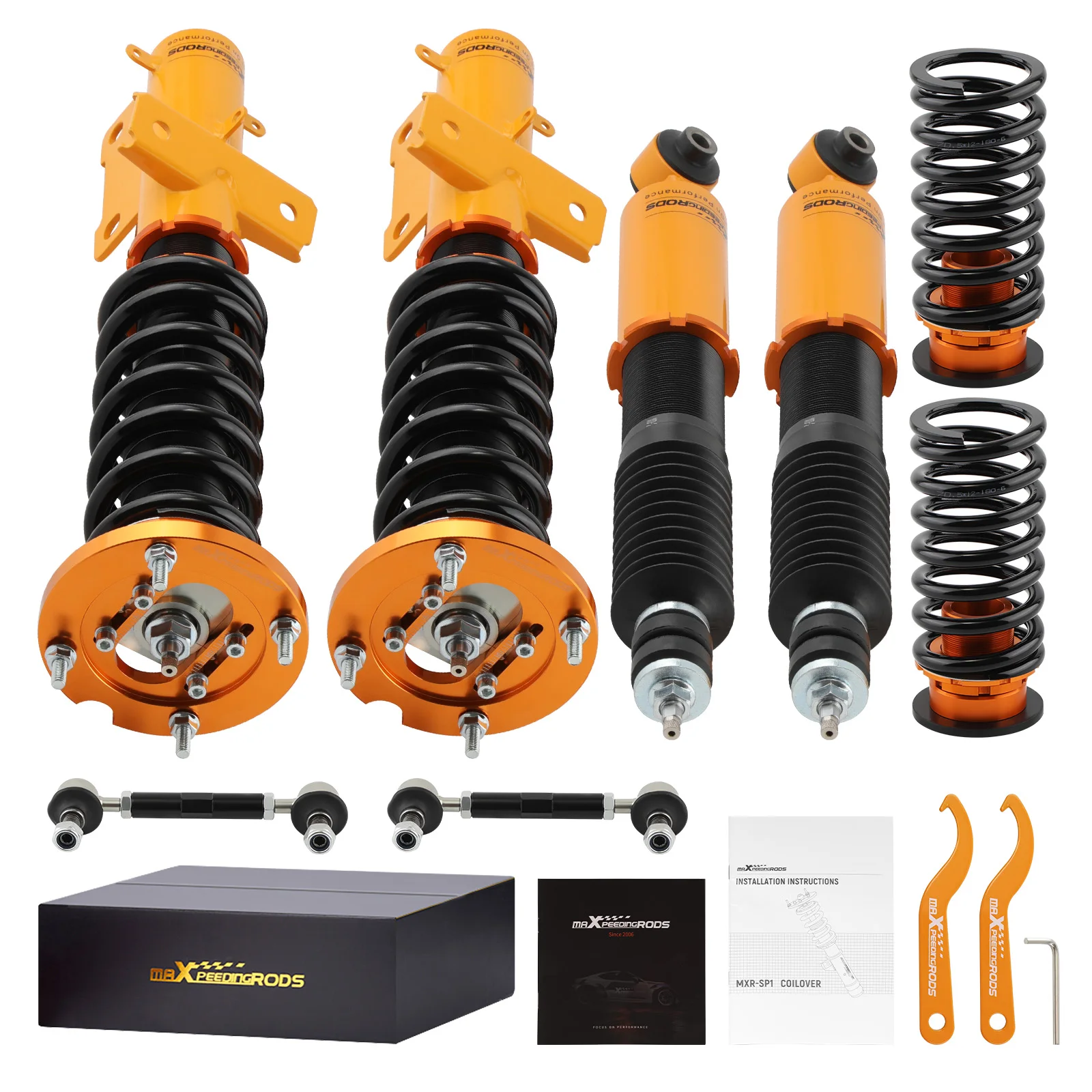 24 Level Damper Coilovers Lowering Kit For Ford Mustang 2005-2014 Shocks Struts