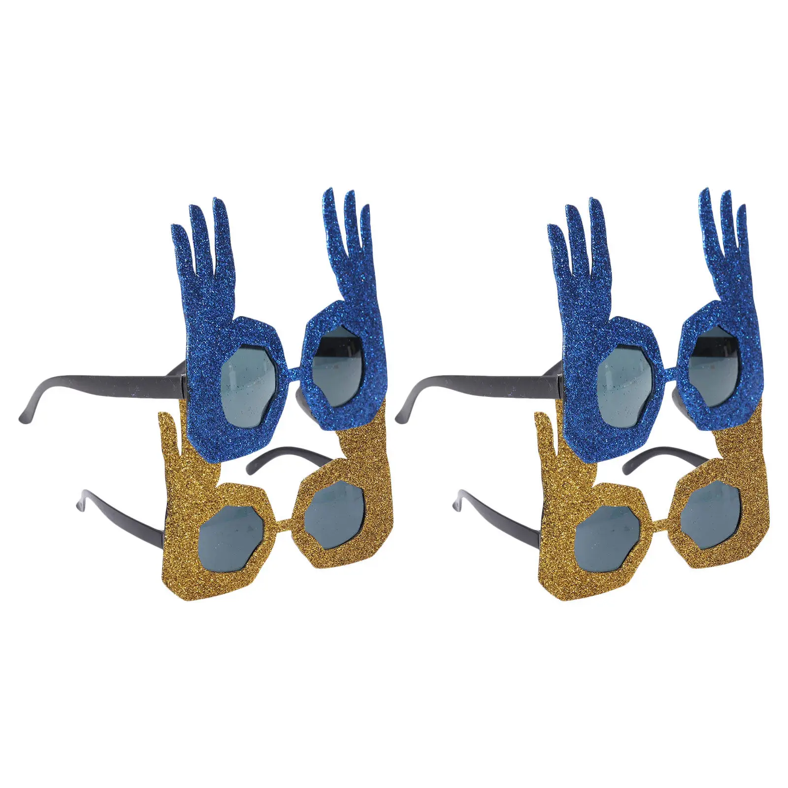 4pcs Finger Glasses for Parties – Fun Hand Gesture Sunglasses, Novelty Costume Eyewear & Decorative Props