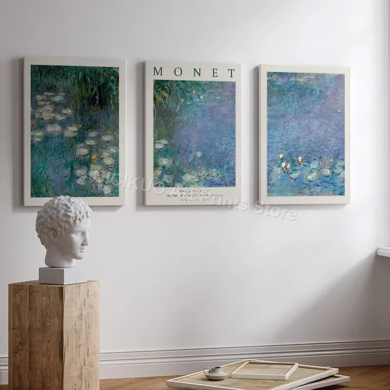 

Claude Monet Botanical Floral Water Lilies Wall Art Canvas Painting Nordic Posters And Prints Wall Picture For Living Room Decor