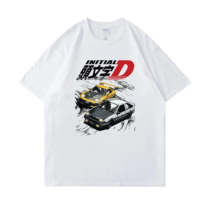 Initial D T Shirt Japanese Anime Graphic Funny Harajuku Manga T Shirt Fashion Casual Short Sleeve Plus Size T Shirt men