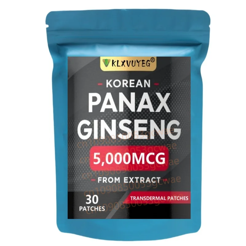 Men's and Women's Korean Red Panax Ginseng with Ginkgo Biloba - 30 pieces of transdermal patches produced in the United States