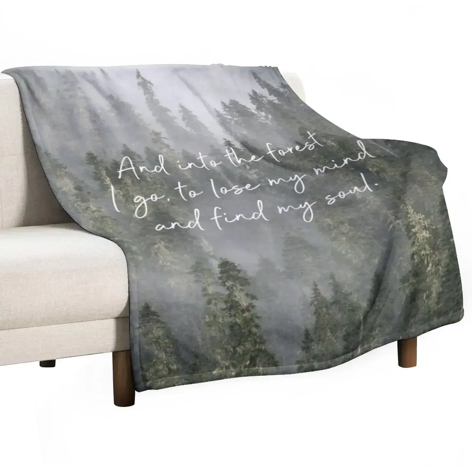 

Into the Forest I Go Throw Blanket Cute Plaid Stuffeds Furry Weighted Blankets