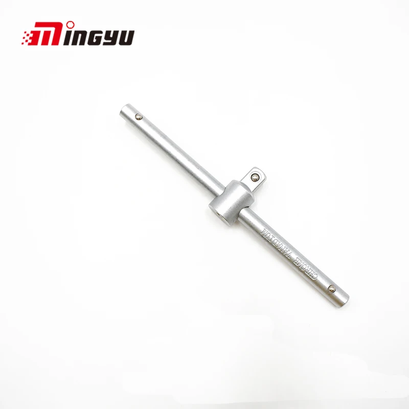 1pc 3/8 inch Shank Socket Wrech Handle 160mm Long Sliding T Bar Adjustable Handle Home Repair Socket Spanner Tool