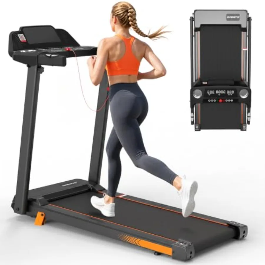 3.0HP Treadmill 15% Manual Incline, Foldable Walking Pad with Speaker