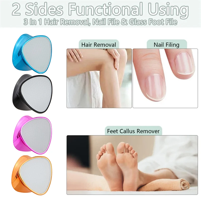 Double Sided Pedicure Tools Hair Removal Exfoliation Of Heel Foot Foot Plate File Foot Grinding Nano Glass Foot File